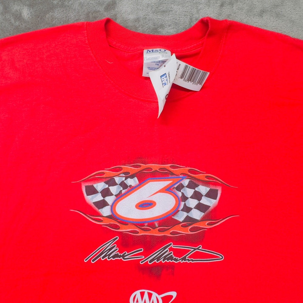 M&O Mark‎ Martin NASCAR Racing T-Shirt Roush Racing AAA Graphic Tee